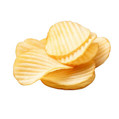 Potato Chips Isolated on a Transparent Background