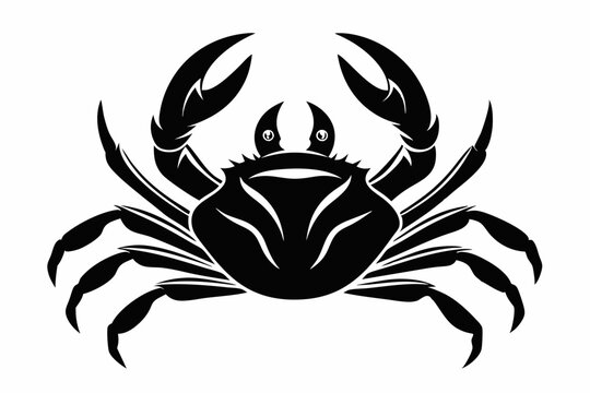 recommend clip art: Crab Silhouette Vector art illustration