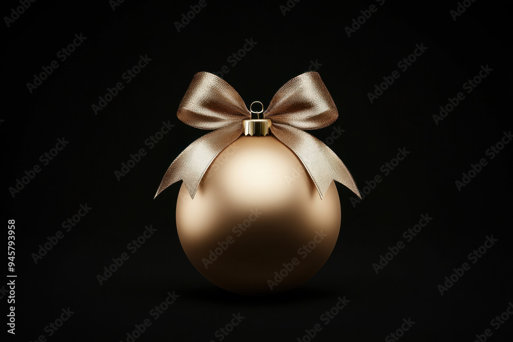 Canvas Prints Gold Christmas Ornament.