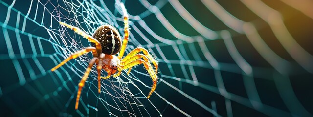 A spider uses precise, seamless motions to weave its web