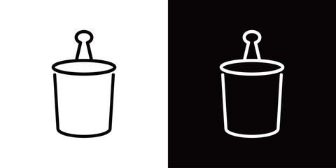 桶のシンプルなラインアイコン