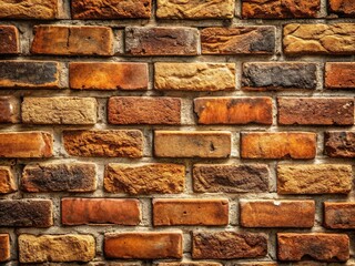 Fototapeta premium Worn brick walls in muted brown tones evoke a sense of timeless simplicity, infusing spaces with earthy charm and rustic character.