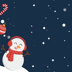 Naklejka premium snowman wallpaper cartoon 