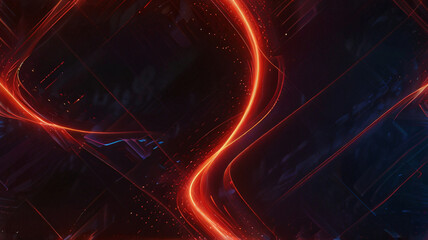 abstract Dynamic Red Neon Lights futuristic background,modern technology theme