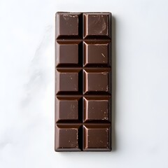 Obraz premium Minimalist Chocolate Bar on a Clean White Background