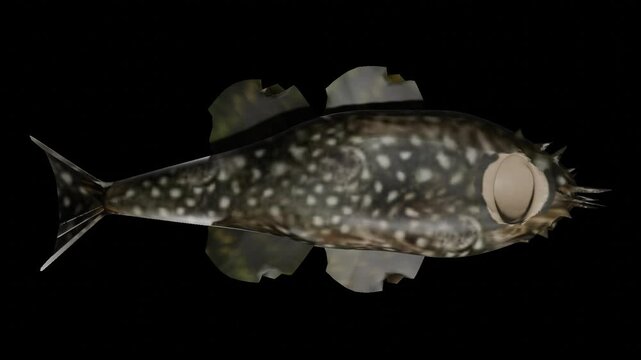 Ancistrus aquarium catfish on the transparent background