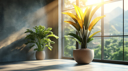 Fototapeta premium flowers in the window