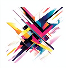Colorful pencil sketches of abstract shapes and arrows, ideal for educational or business presentations