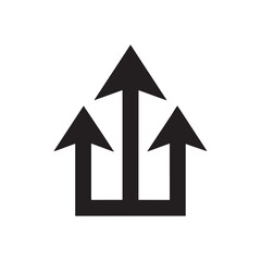growth icon logo vector, Arrow curve, Direction sign, Three arrows, Competition Icon Stock Vector, black web icon vector illustration.
