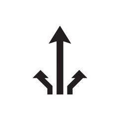growth icon logo vector, Arrow curve, Direction sign, Three arrows, Competition Icon Stock Vector, black web icon vector illustration.