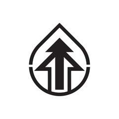 growth icon logo vector, Arrow curve, Direction sign, Three arrows, Competition Icon Stock Vector, black web icon vector illustration.