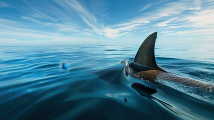 Naklejka premium The shark's dorsal fin