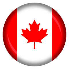 Canada flag circle pin and badge