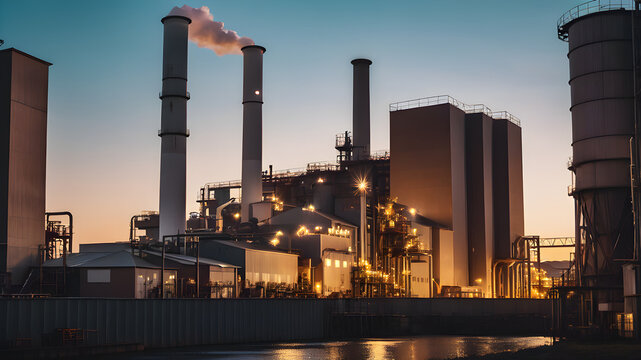 planta industrial externa de uma industria de papel e celulose