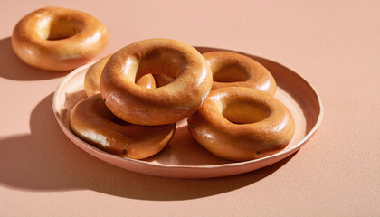 Fototapeta premium bagels on a plate