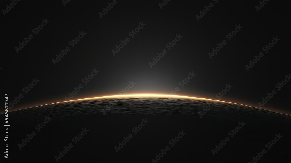Fototapete a minimalist black wallpaper with a smooth gradient resembling a solar eclipse, featuring a subtle g
