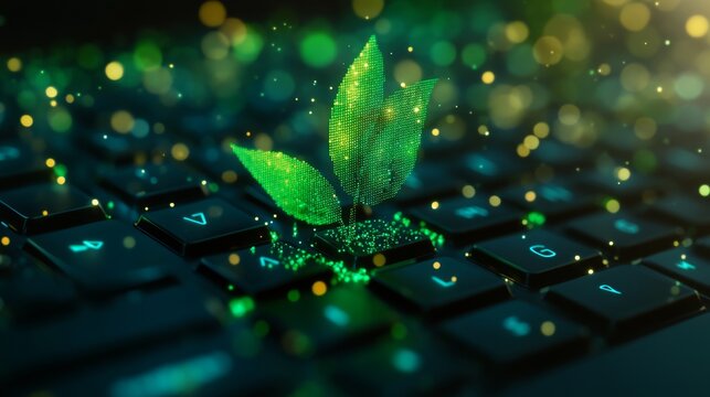 Green overlay on earth with ESG symbols promoting sustainability and governance