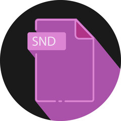 SND File fomat minimal icon with circle outside