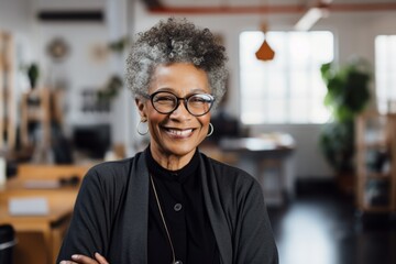 Obraz premium Portrait of a senior black businesswoman in office
