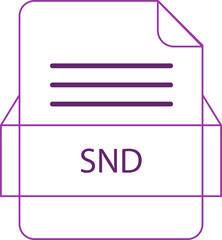 SND File icon black outline