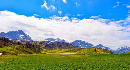 Hochtannbergpass in Warth (Vorarlberg, Österreich)	
