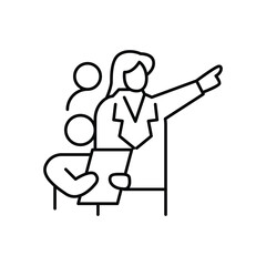 team leader thin outline icon vector design good for web or mobile app
