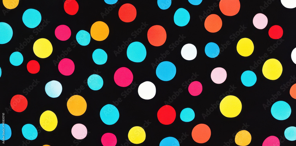 Poster Colorful Polka Dots.