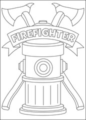 hydrant coloring book page