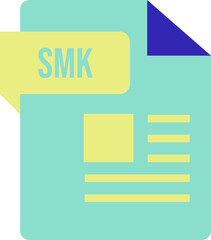 SMK ip icon sharp corners lines and rectangle with symbol