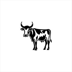 Vector inspiration for Vintage Cow farm logo design. Creative ideas of animal farm logos