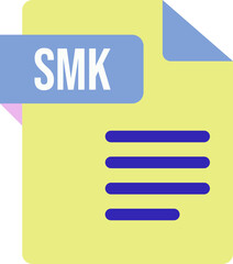 Fototapeta premium SMK File icon with dark ciolor and folded doc