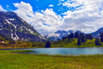 Der Körbersee in Schröcken (Vorarlberg, Österreich)