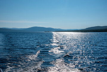 View of the sea and mountains