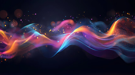 Obraz premium Abstract background of colorful wavy lines