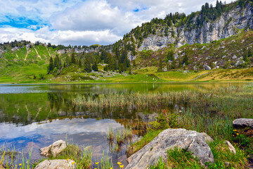 Der Körbersee in Schröcken (Vorarlberg, Österreich)