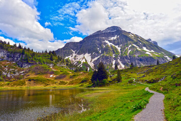 Der Körbersee in Schröcken (Vorarlberg, Österreich)