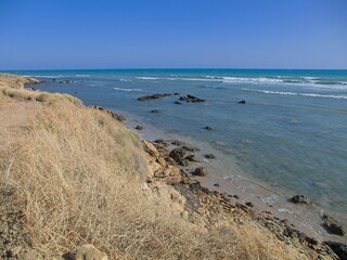 The coast of southern Sicily, in daylight