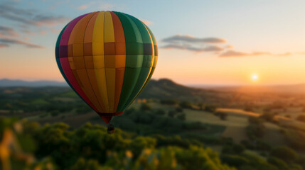 Obraz premium Elderly Taking Scenic Hot Air Balloon Ride