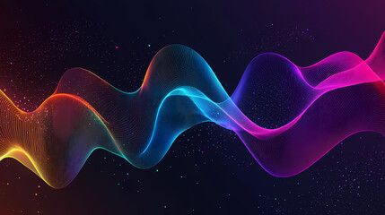 Abstract background of colorful wavy lines
