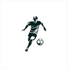 Football Training Academy Logo Design. Sport Vector Illustration.