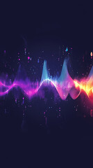 Abstract background of colorful wavy lines