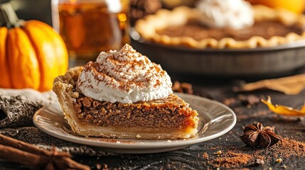   A pie on a plate with tea in two glasses beside it