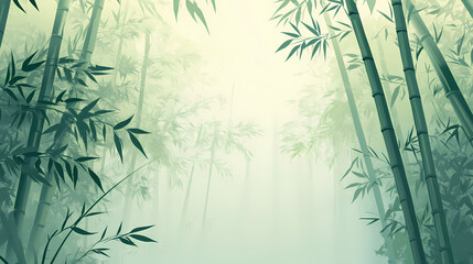 ancient style bamboo hand painted decorative background