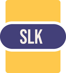 SLK File extension icon rounded and color fill