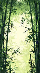 ancient style bamboo hand painted decorative background