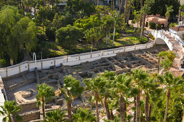 El Majuelo Botanical Park seen from above, almuñecar, granada, andalusia, spain