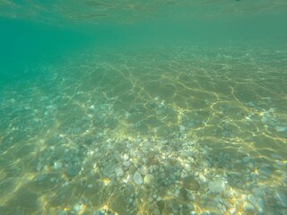 Mediterranean Sea underwater at daylight