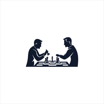 recommend clip art: Chess club logo - vector illustration, emblem design