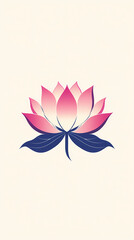 Fototapeta premium Simple lotus illustration