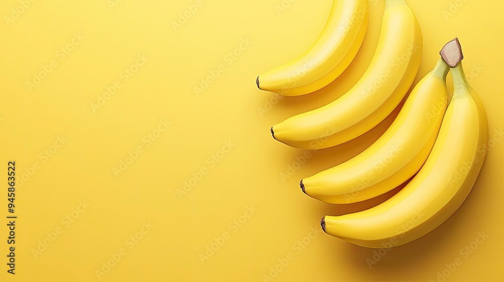 Fototapete simple banana-themed background with minimalist design, perfect for creative layouts with space for 